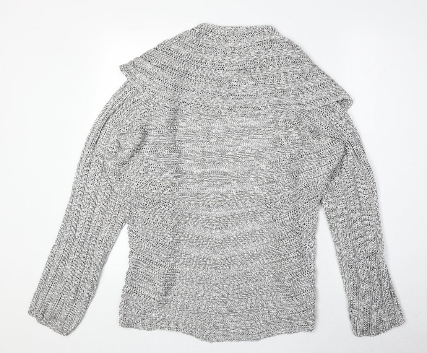 Womens UK Size XL Marks and Spencer Silver Cardigan Jumper