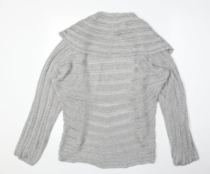 Womens UK Size XL Marks and Spencer Silver Cardigan Jumper