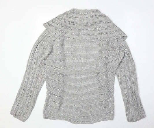 Womens UK Size XL Marks and Spencer Silver Cardigan Jumper