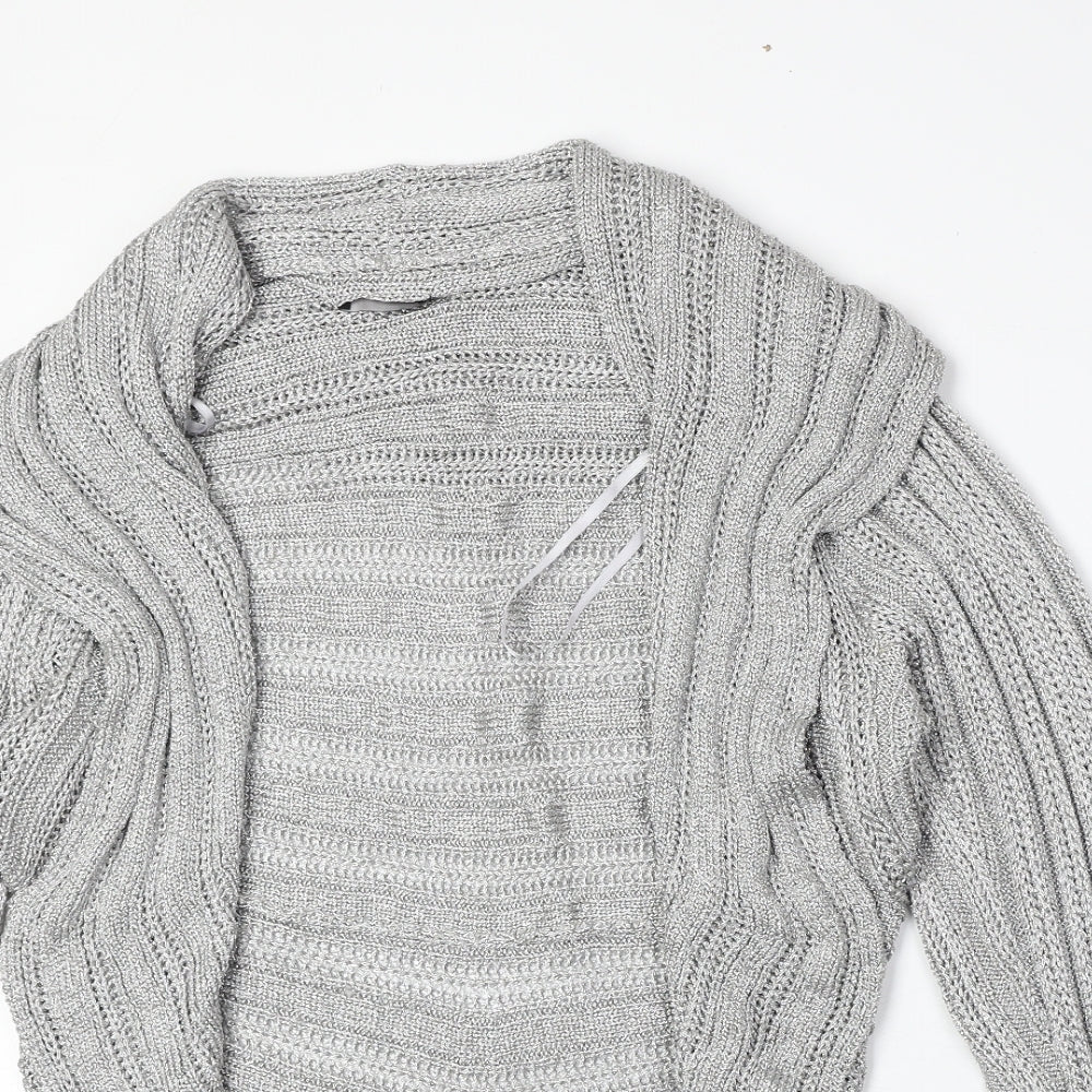 Womens UK Size XL Marks and Spencer Silver Cardigan Jumper