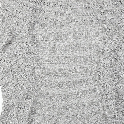 Womens UK Size XL Marks and Spencer Silver Cardigan Jumper