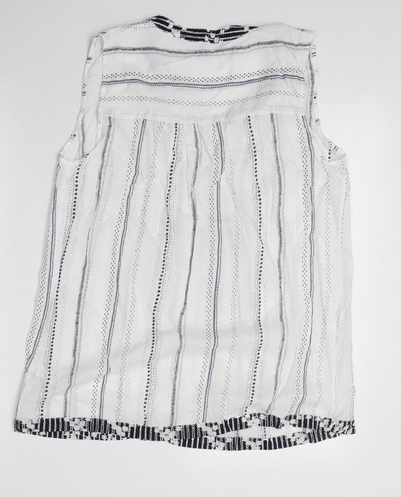 Womens UK Size 10 NEXT White Basic Tank