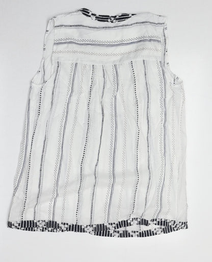 Womens UK Size 10 NEXT White Basic Tank