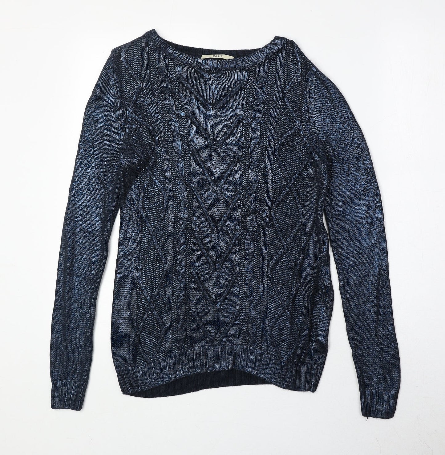 Womens UK Size XS Oasis Blue Pullover Jumper