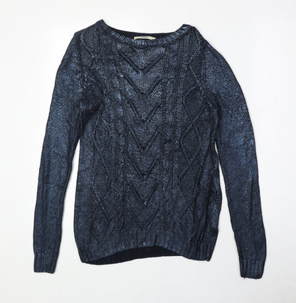 Womens UK Size XS Oasis Blue Pullover Jumper