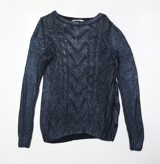 Womens UK Size XS Oasis Blue Pullover Jumper