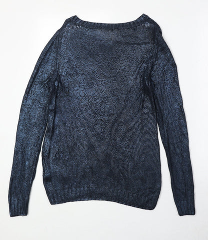 Womens UK Size XS Oasis Blue Pullover Jumper