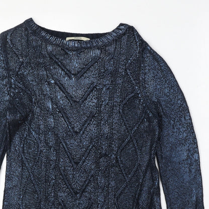 Womens UK Size XS Oasis Blue Pullover Jumper