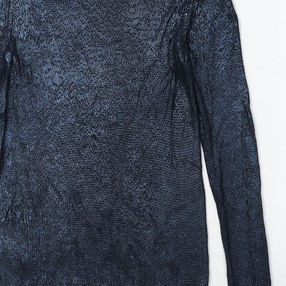 Womens UK Size XS Oasis Blue Pullover Jumper