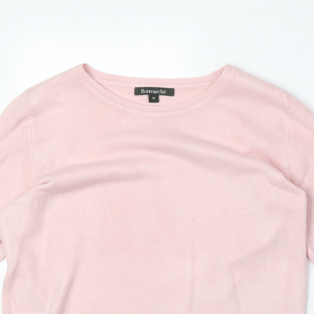 Womens UK Size 10 Bonmarché Pink Pullover Jumper