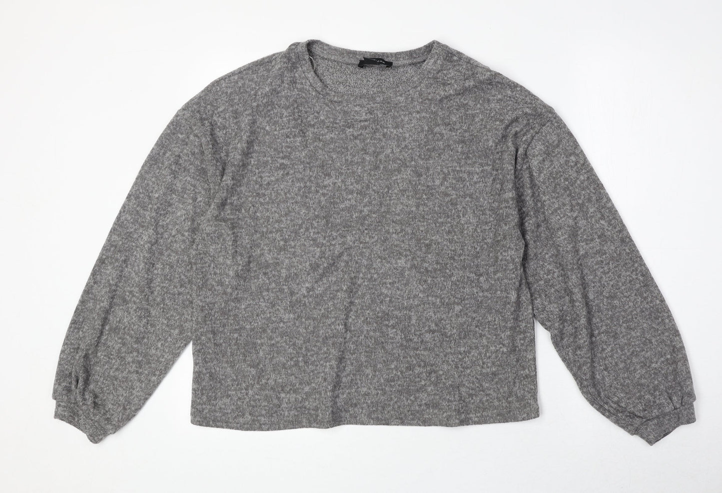 New Look Womens Grey Polyester Pullover Sweatshirt Size M Pullover