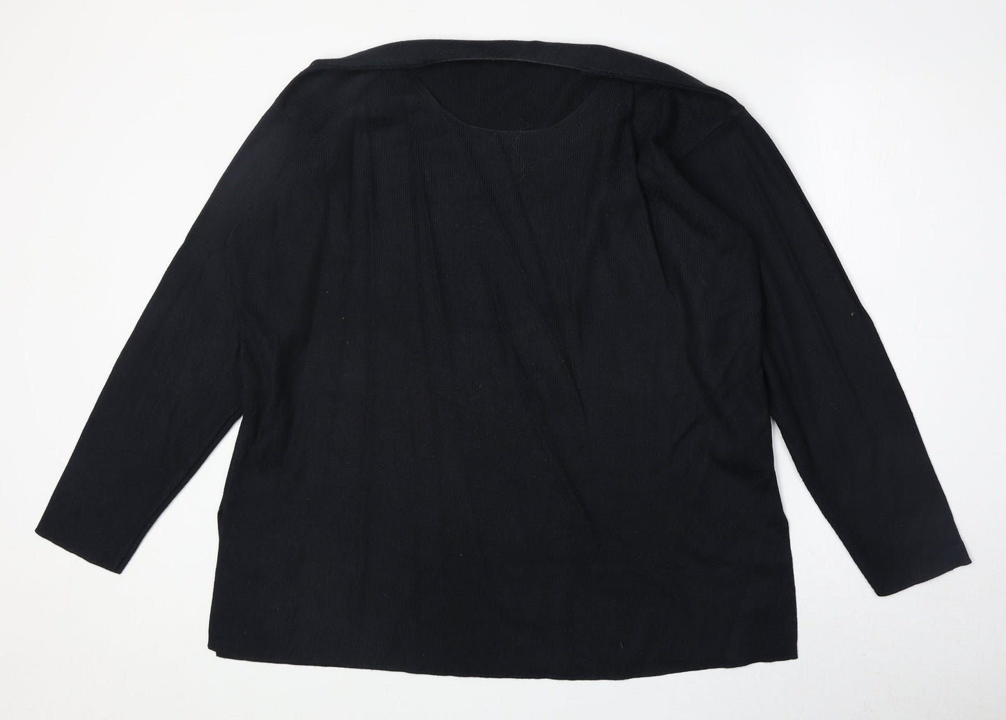 Marks and Spencer Womens Blue Round Neck Acrylic Pullover Jumper Size 16