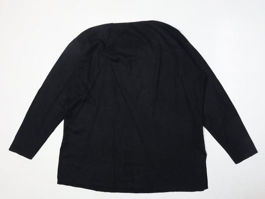 Marks and Spencer Womens Blue Round Neck Acrylic Pullover Jumper Size 16