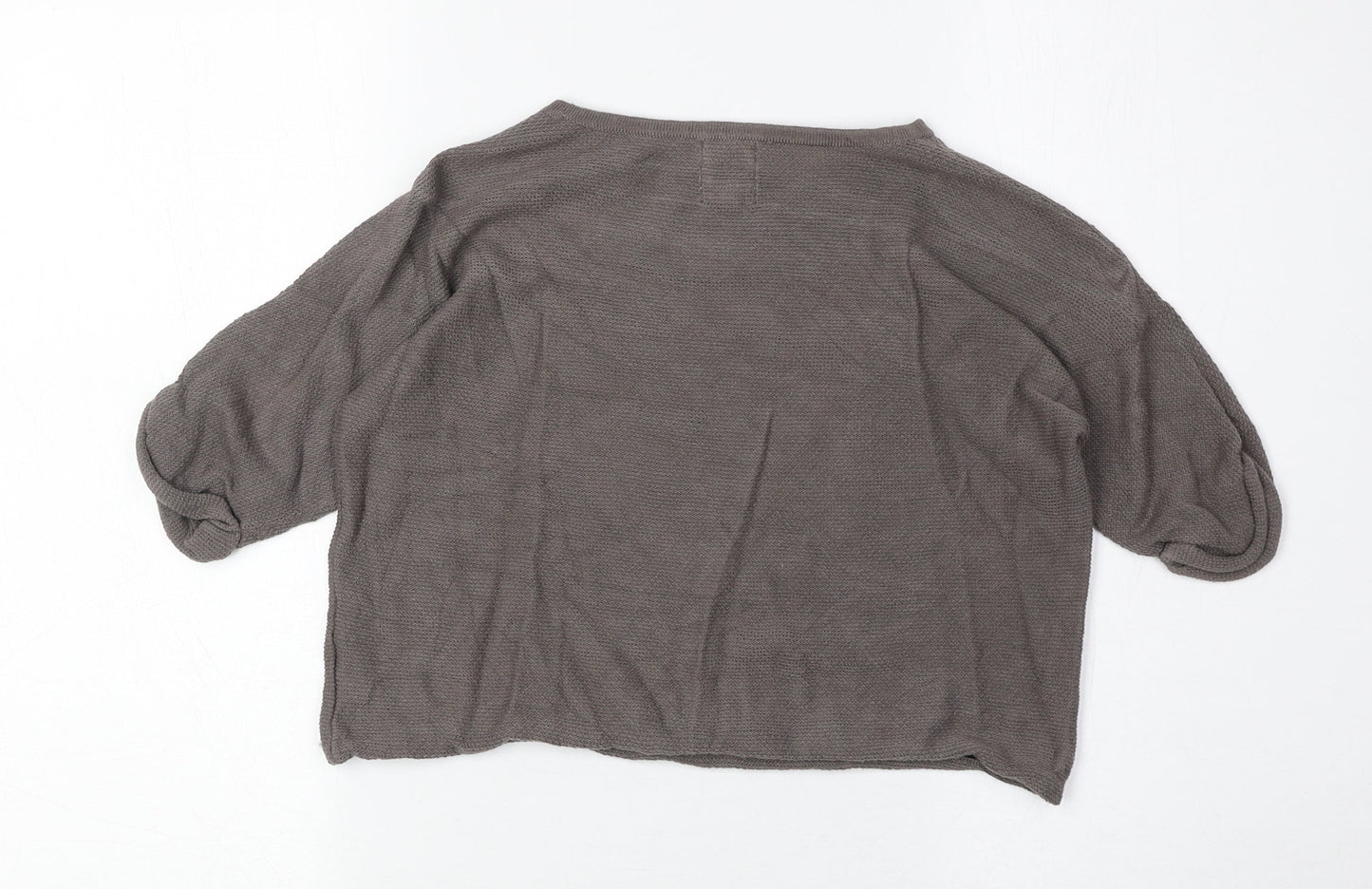 Knit Planet Girls Brown Round Neck 100% Cotton Pullover Jumper Size 9-10 Years Pullover