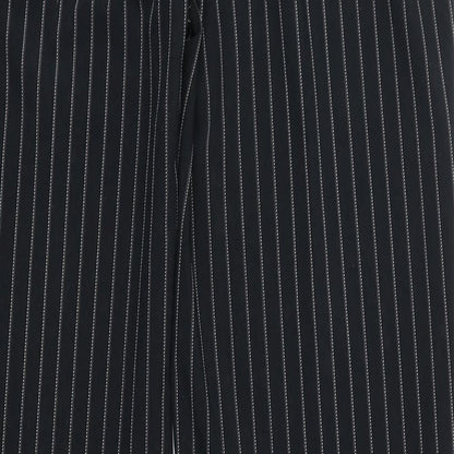 Verso Womens Black Striped Polyester Trousers Size 32 in Regular Zip