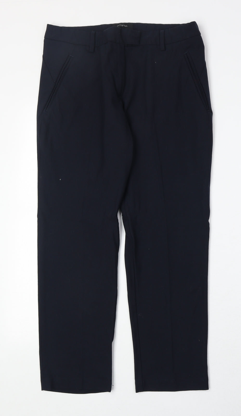 Womens UK Size 10 Marks and Spencer Regular Fit  Blue Trousers