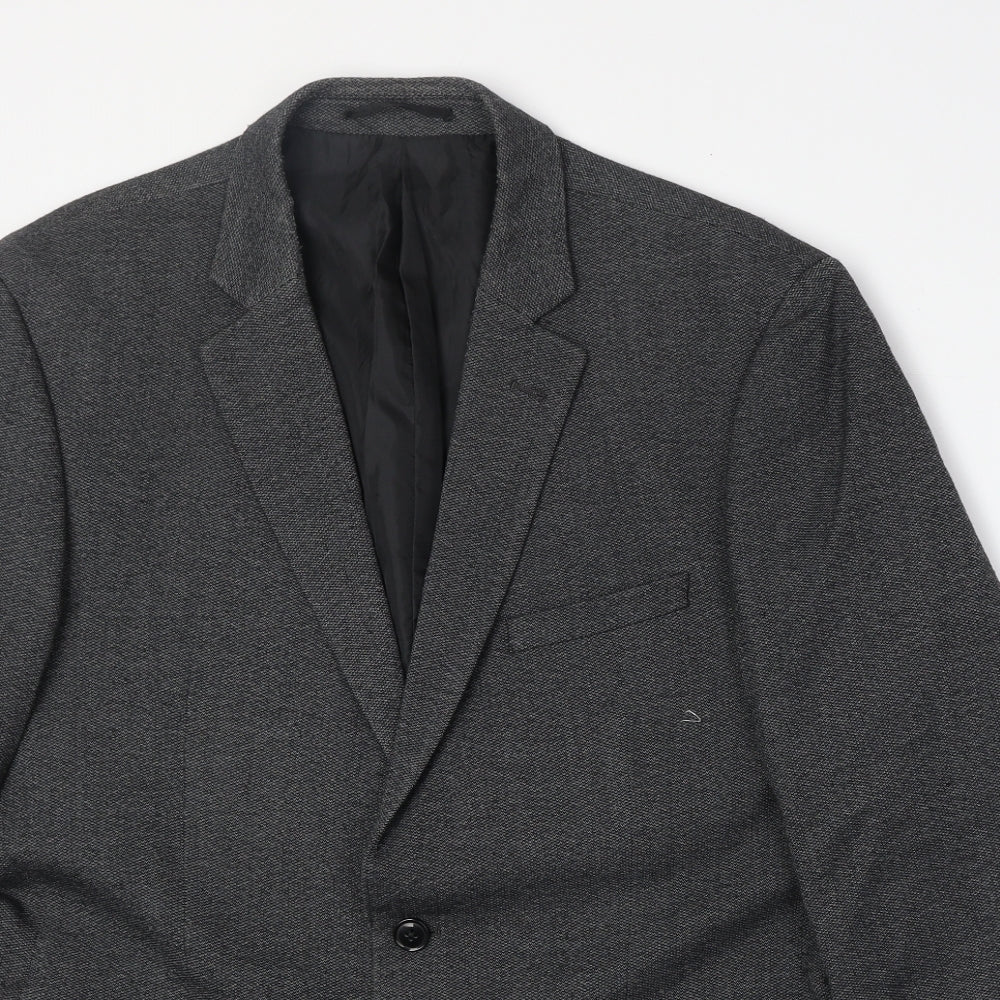 Mens UK Size 44 Charlton Gray Regular Grey Suit Jacket