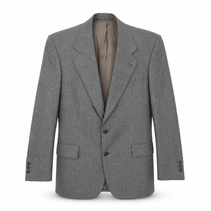 The British Tailor Mens Grey Plaid Wool Jacket Suit Jacket Size 40 Regular