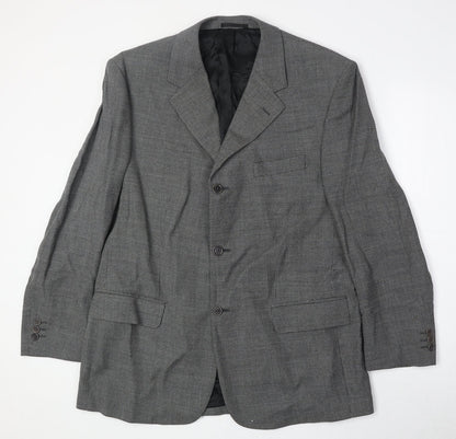 Woolsley Mens Grey Wool Jacket Suit Jacket Size 44 Regular