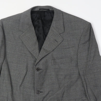 Woolsley Mens Grey Wool Jacket Suit Jacket Size 44 Regular
