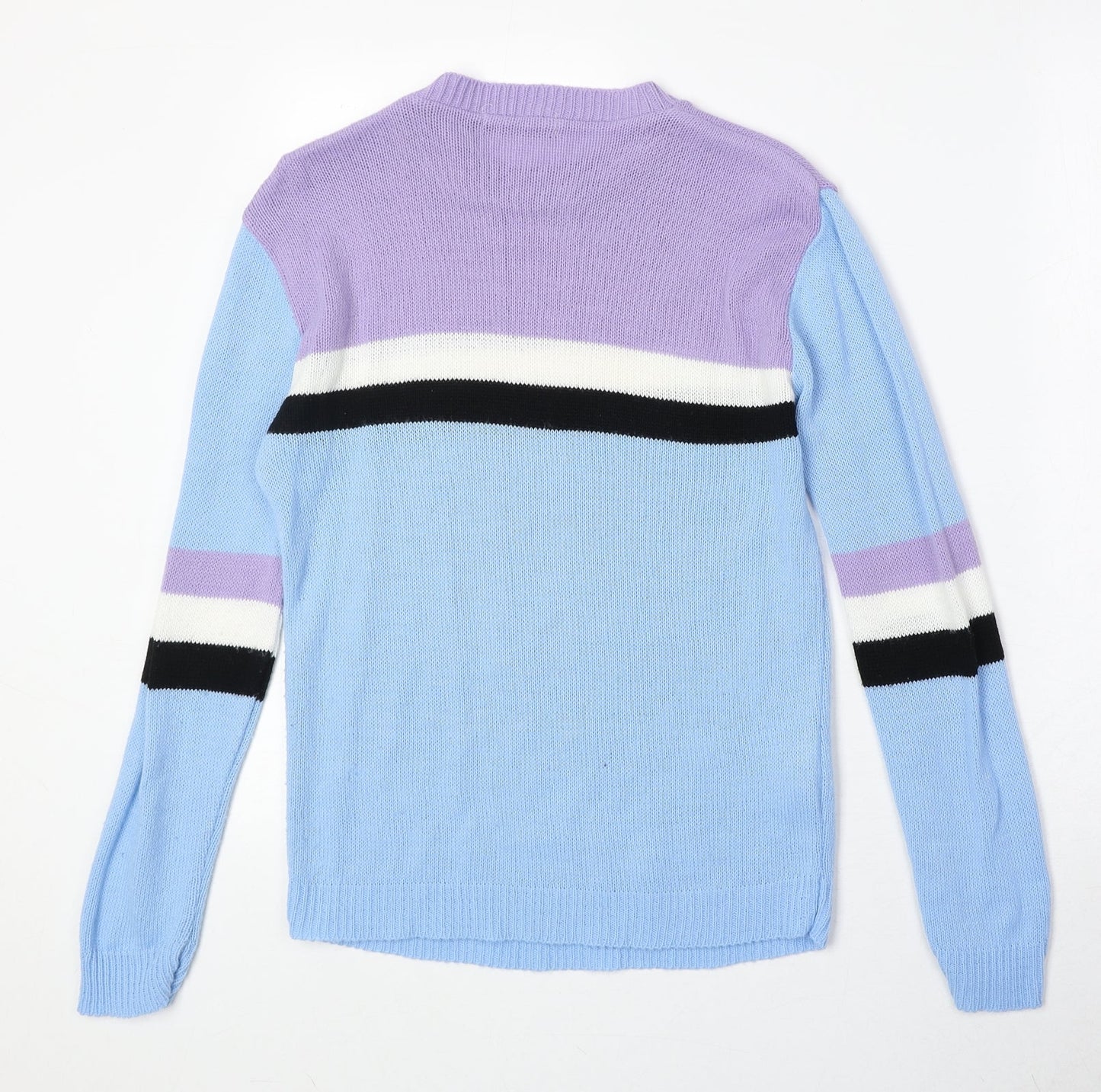 Daisy Street Womens Multicoloured Round Neck Acrylic Pullover Jumper Size 6