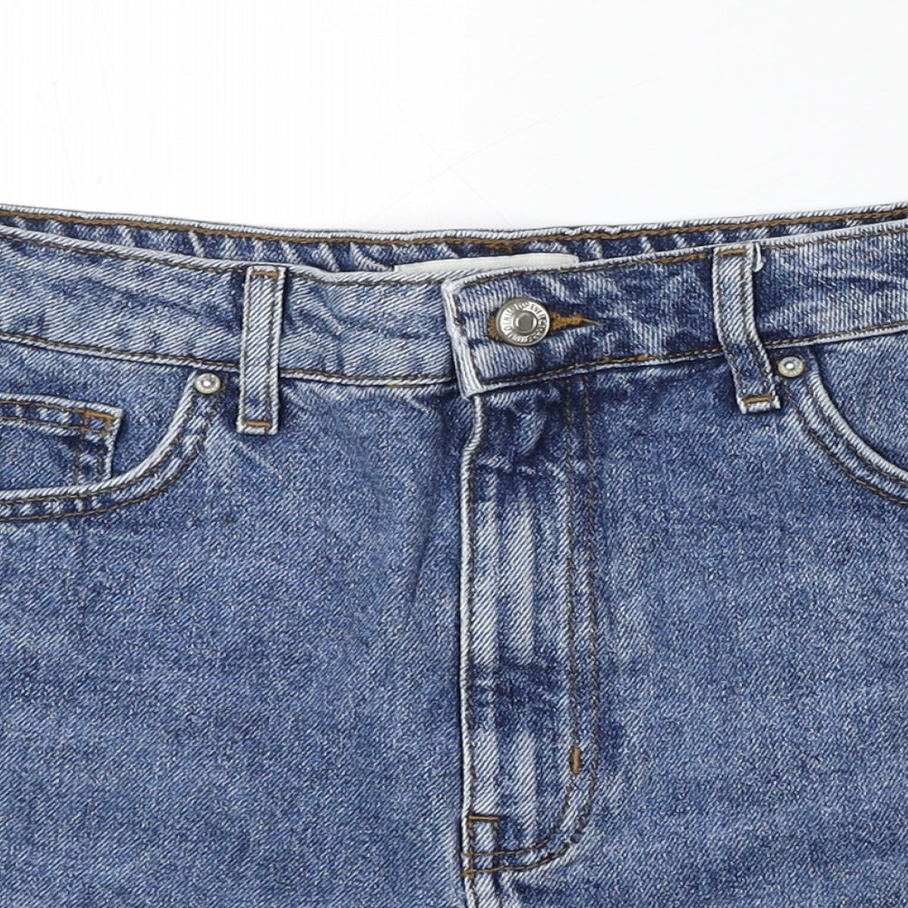 FOREVER 21 Womens Blue Cotton Boyfriend Shorts Size 27 in Regular Zip