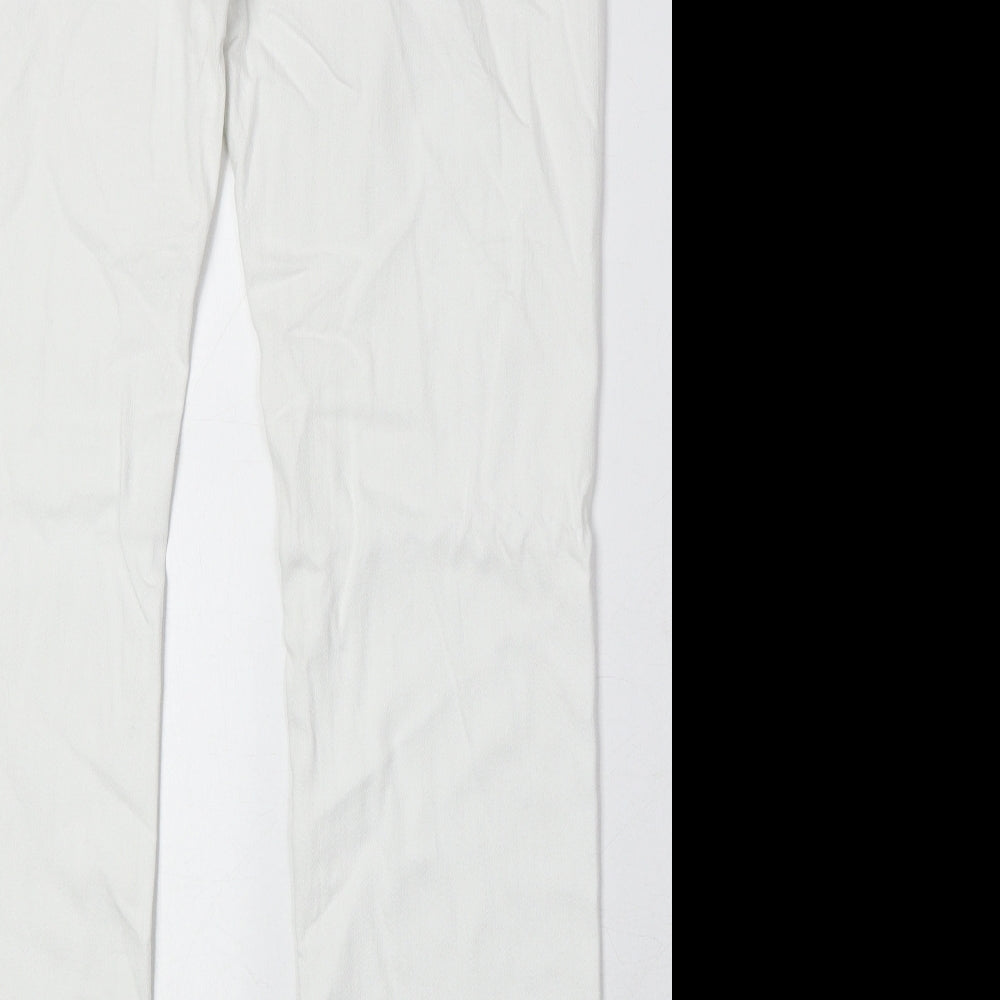 Uniqlo Womens White Cotton Skinny Jeans Size 35 in Regular Zip