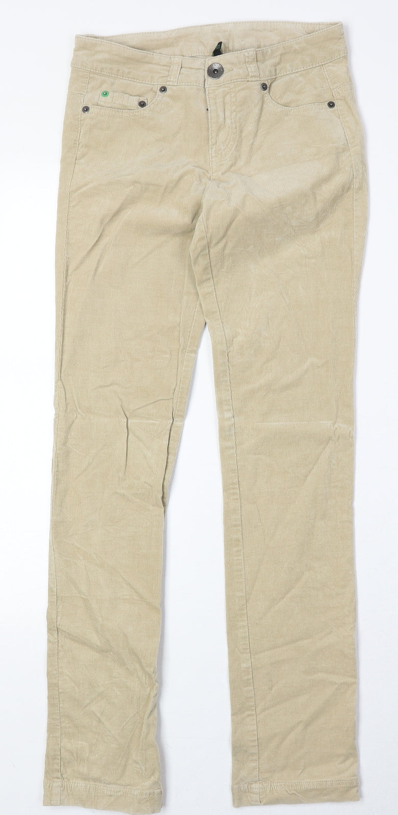 Stile Benton Womens Beige Cotton Straight Jeans Size 28 in Regular Zip