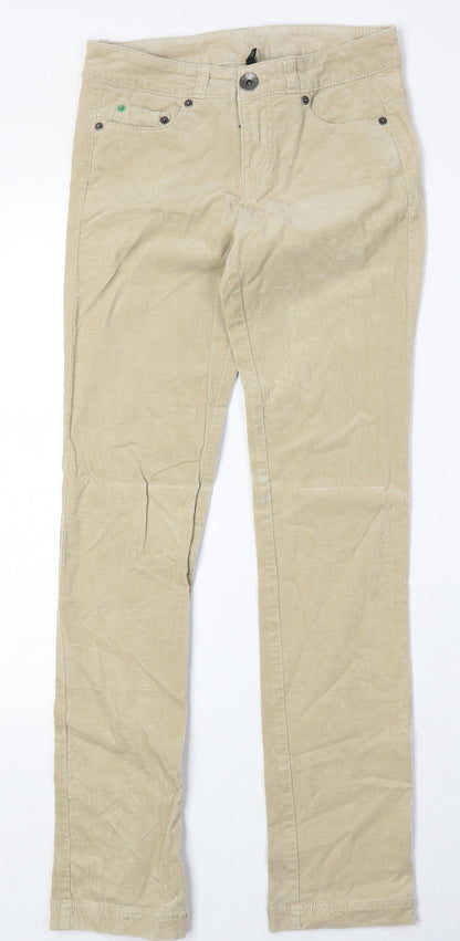 Stile Benton Womens Beige Cotton Straight Jeans Size 28 in Regular Zip