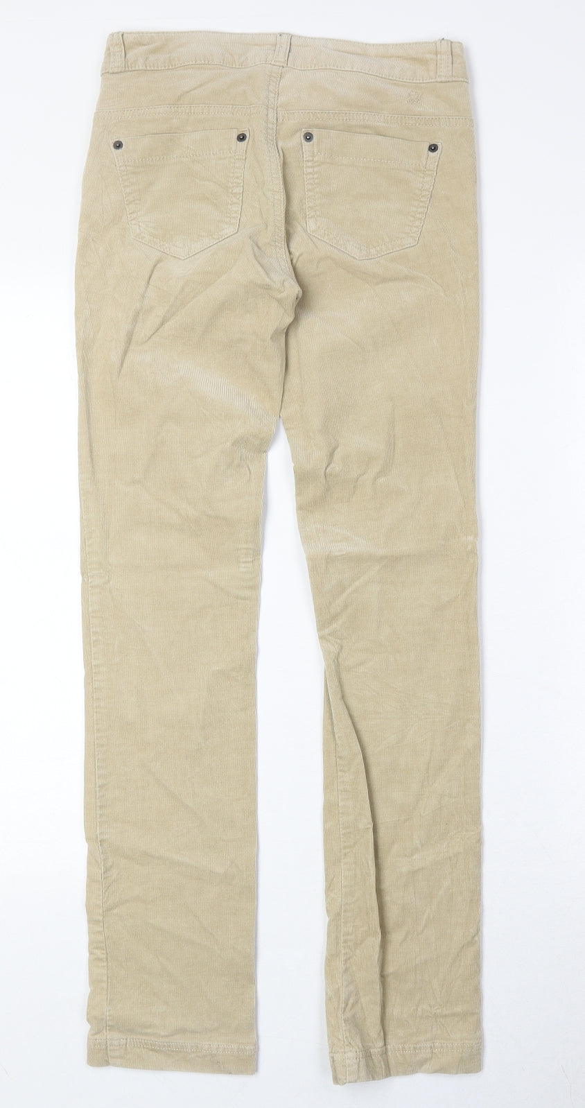 Stile Benton Womens Beige Cotton Straight Jeans Size 28 in Regular Zip