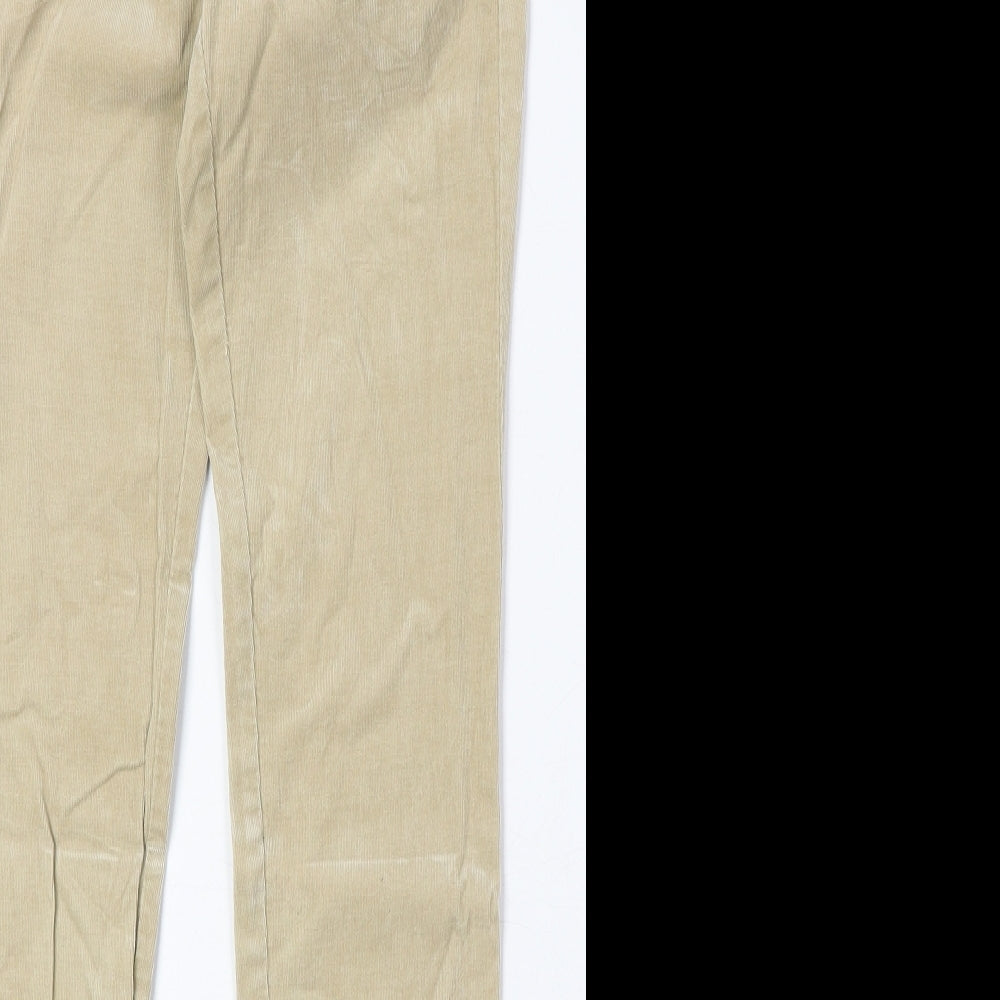Stile Benton Womens Beige Cotton Straight Jeans Size 28 in Regular Zip
