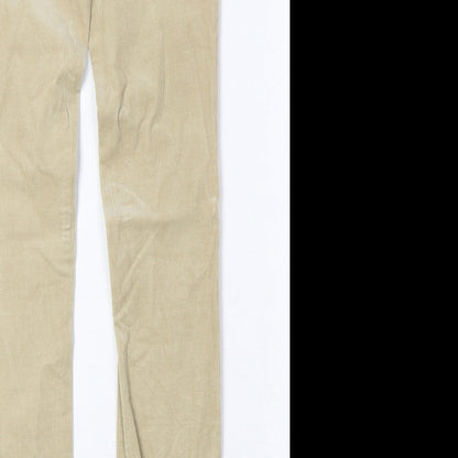 Stile Benton Womens Beige Cotton Straight Jeans Size 28 in Regular Zip
