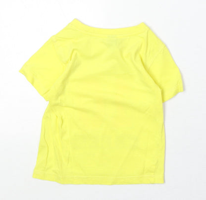 Dopo Dopo Boys Yellow Polyester Pullover T-Shirt Size 3-4 Years Round Neck Pullover - Sunset Creek