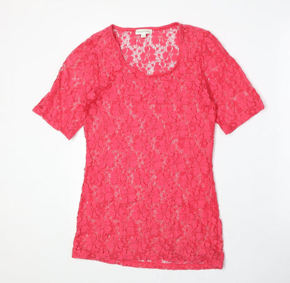 Womens UK Size S PARAMOUR Pink Basic T-Shirt