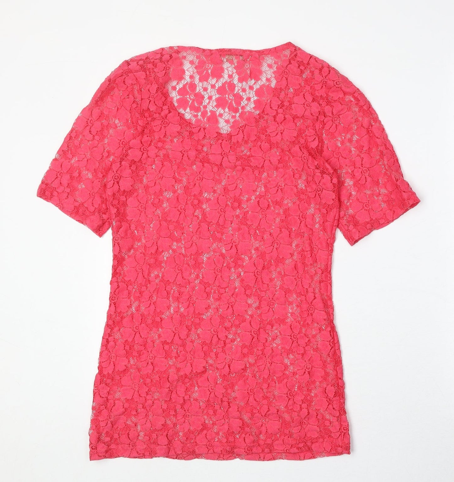 Womens UK Size S PARAMOUR Pink Basic T-Shirt