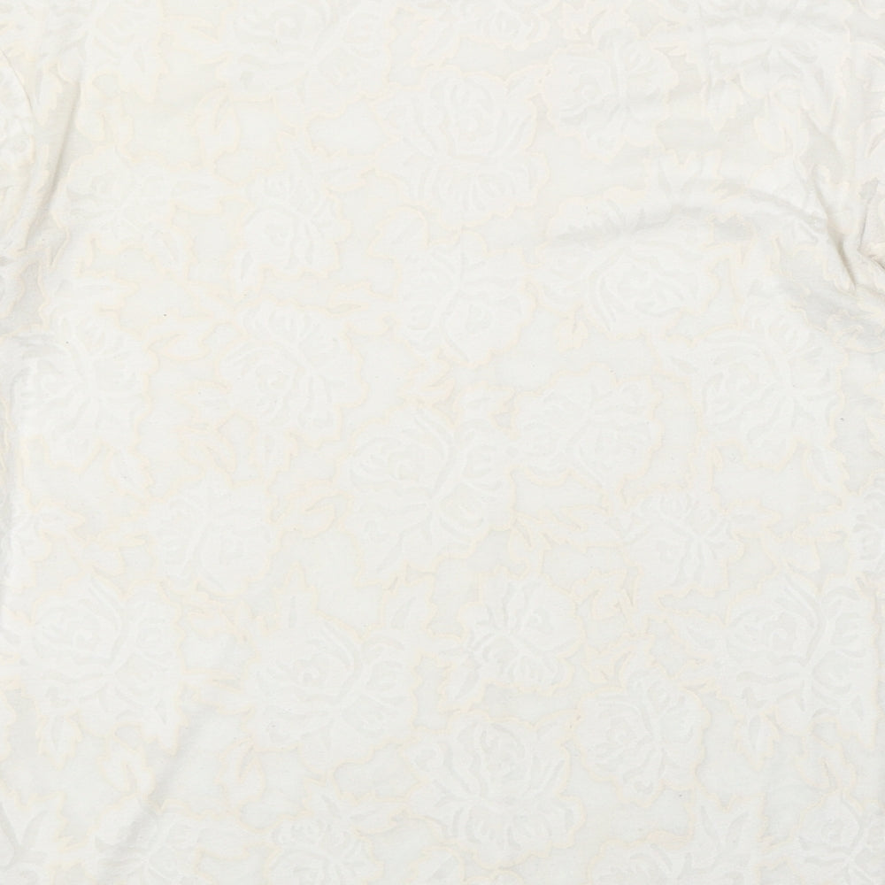 Womens UK Size S Topshop Ivory Basic T-Shirt