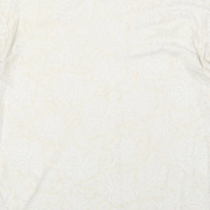Womens UK Size S Topshop Ivory Basic T-Shirt