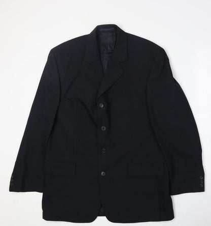 Mens UK Size 42 Tom English Regular Black Suit Jacket