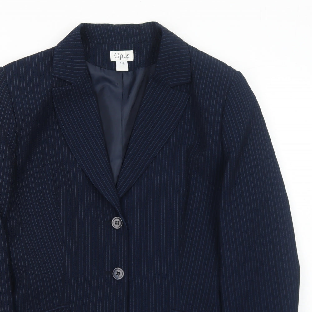 Womens UK Size 14 OPUS Regular Blue Suit Jacket