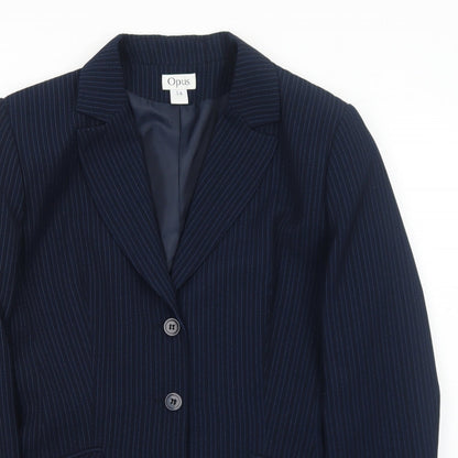 Womens UK Size 14 OPUS Regular Blue Suit Jacket