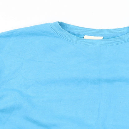 Womens UK Size M Pull&Bear Blue Pullover Sweatshirt
