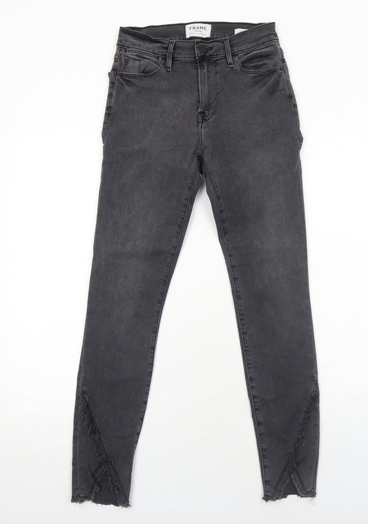 Womens UK Size 6 FRAME Regular Fit Skinny Grey Jeans
