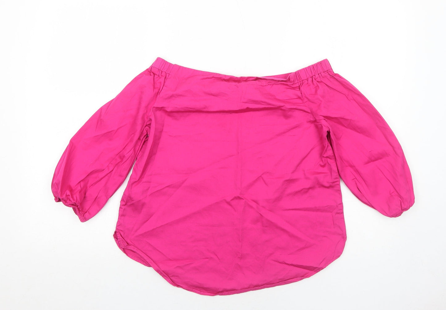 Womens UK Size 10 New Look Pink Basic Blouse