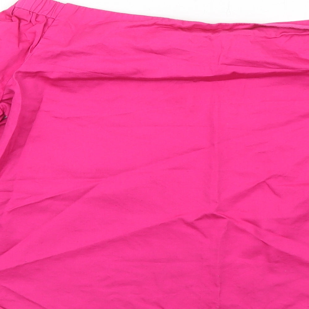 Womens UK Size 10 New Look Pink Basic Blouse