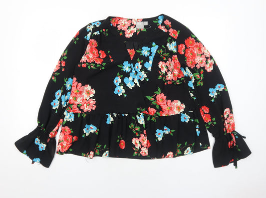 Womens UK Size 6 ASOS Black Basic Blouse