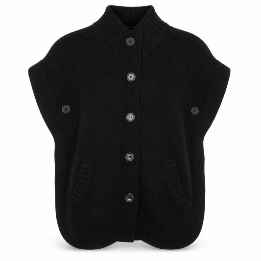 Womens UK Size 10 Cotton Traders Black Cardigan Jumper