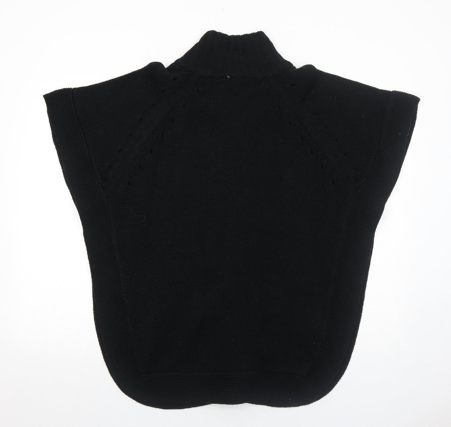 Cotton Traders Womens Black Round Neck Acrylic Cardigan Jumper Size 10 - Size 10-12