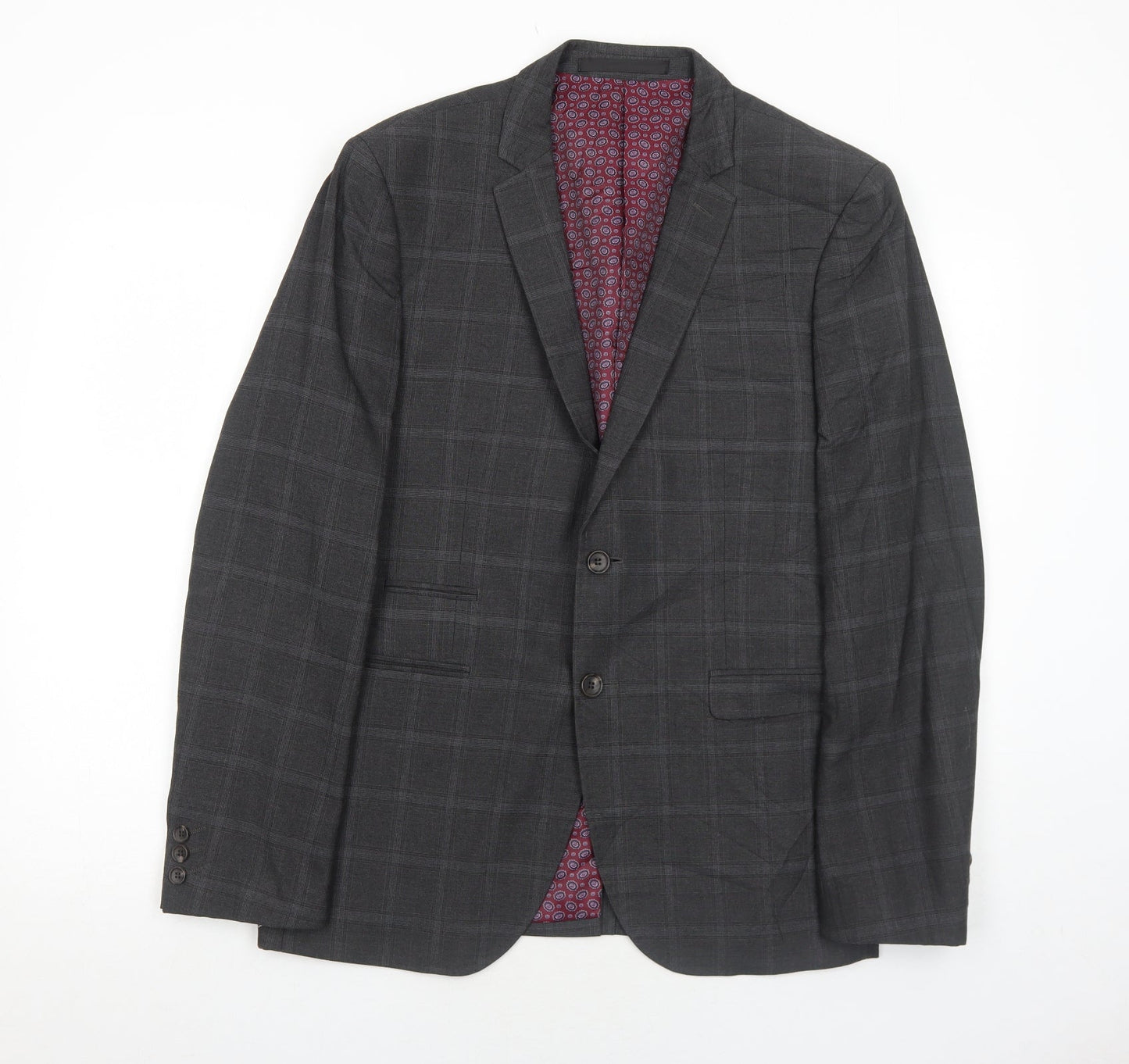 Mens UK Size 40 Marks and Spencer Regular Grey Suit Jacket