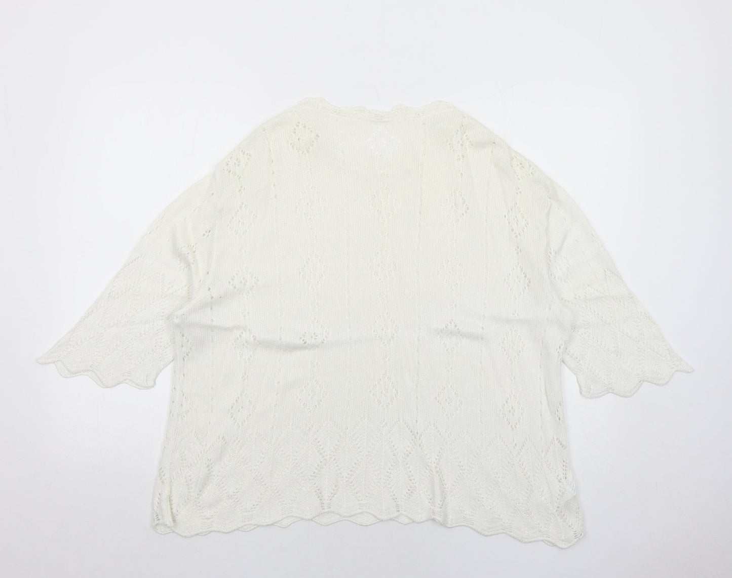 Womens UK Size 16 Marks and Spencer White Pullover Jumper