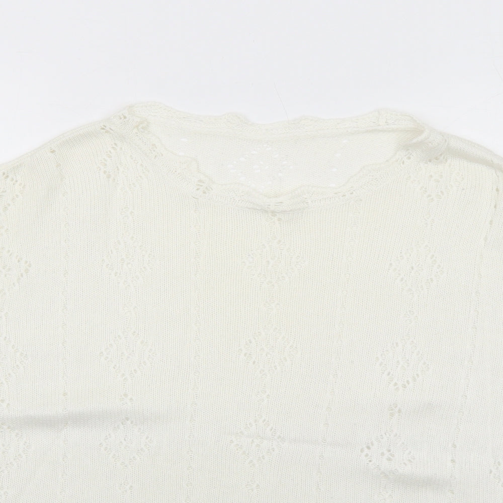 Womens UK Size 16 Marks and Spencer White Pullover Jumper